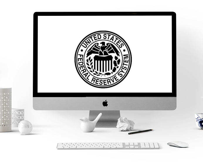 US Federal reserve logo on computer